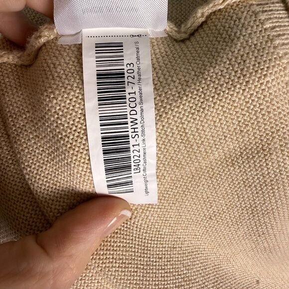 Quince Women's Dolman Sleeve Cream Sweater Organic Cotton & Cashmere Size Small - Picture 10 of 11